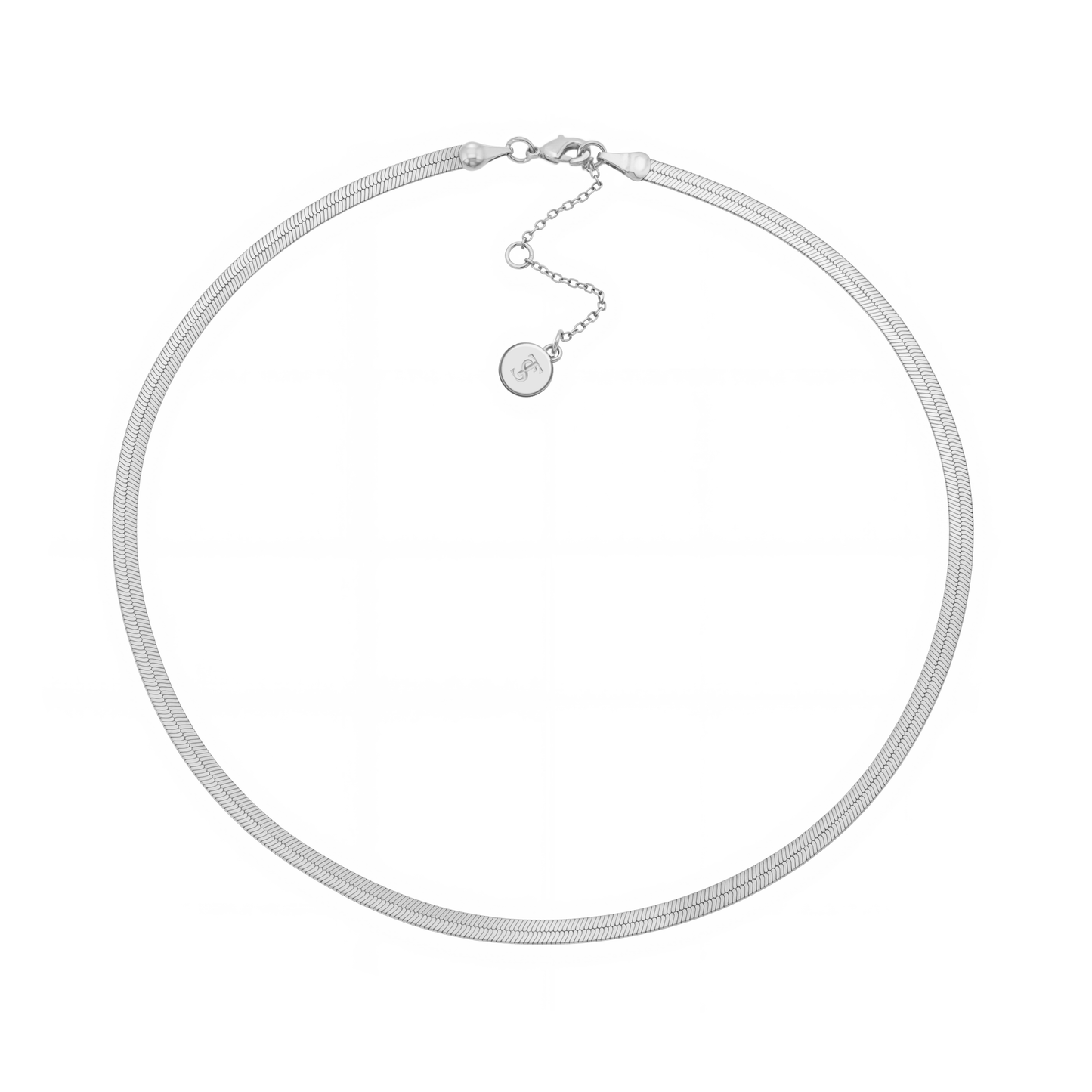 Birgit Silver Herringbone Necklace