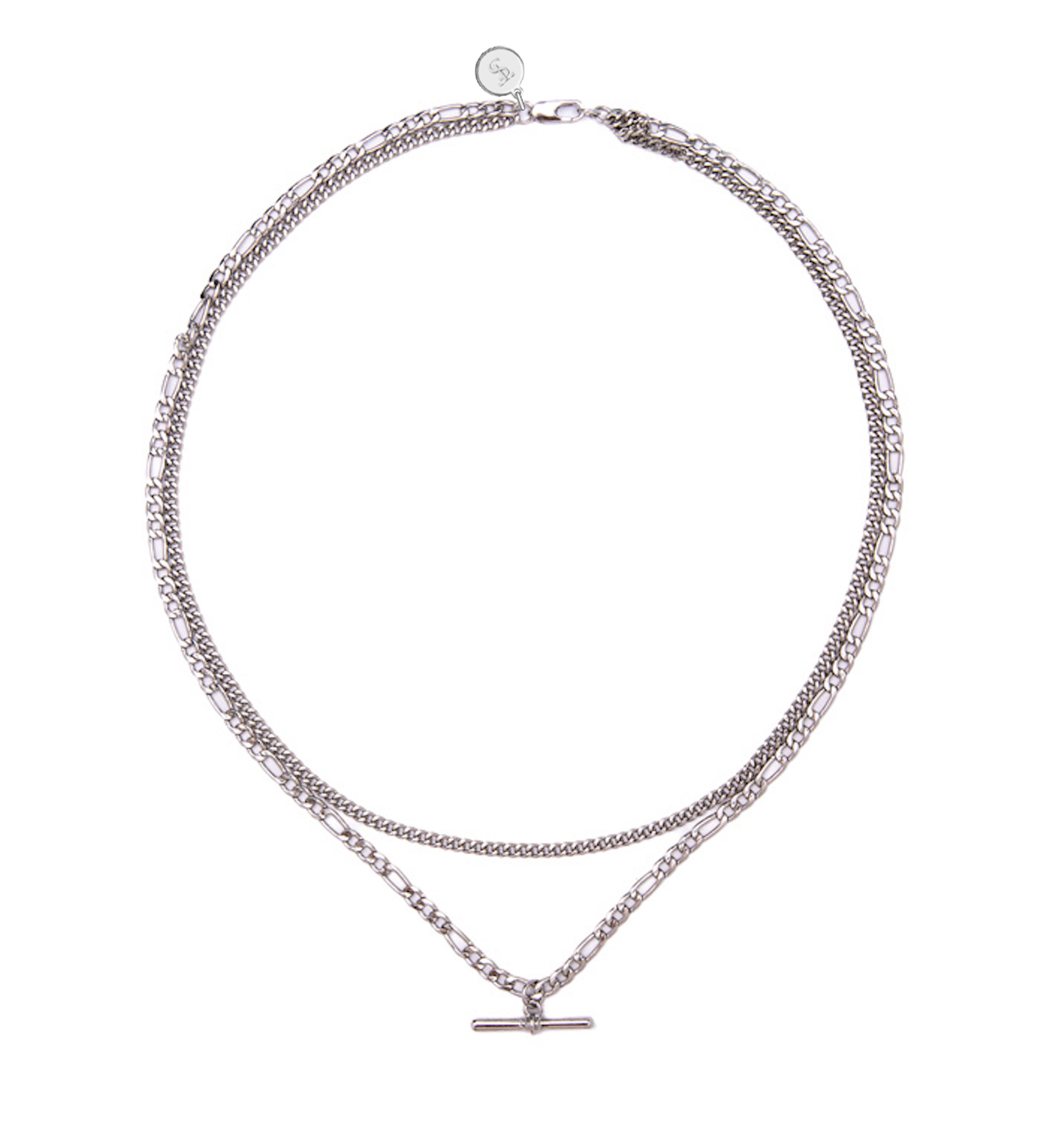 Jacques Silver Double Chainlink Necklace