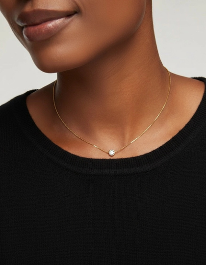 Sarah Gold Box Chain Necklace