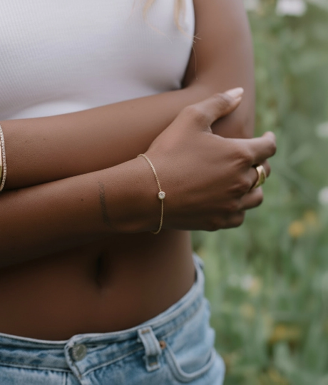 Michele Gold Rolo Chain Bracelet