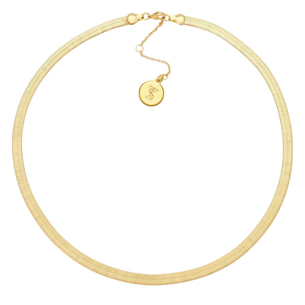 Kerri Gold Herringbone Necklace