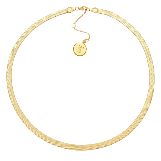 Kerri Gold Herringbone Necklace