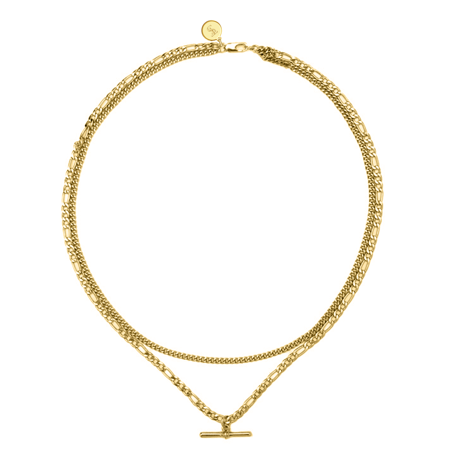 Jacques Gold Double Chainlink Necklace