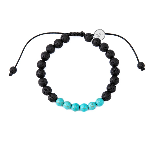 Damon Night & Turquoise Beaded Bracelet