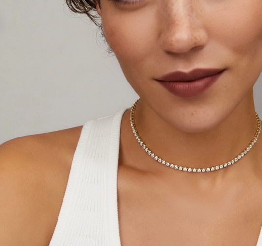 Larisa Gold Tennis Necklace