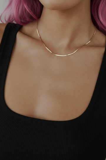 Sunisa Gold Herringbone Necklace